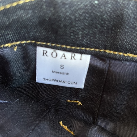 ROARI Meredith dark denim maxi pencil skirt invisible side zip belt loops NWT Sm - Picture 8 of 13